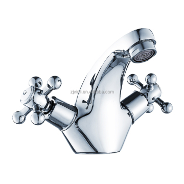 X9501B1 Brass Chrome Double Handle Basin Faucet