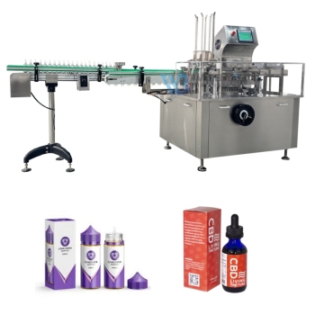Automatic Essential Oil Tincture Dropper Bottle Cartoning Machine