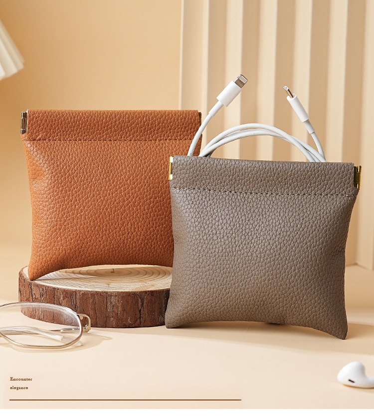 PU Leather Automatic Closing Jewelry Pouch for Travel