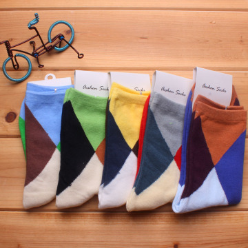 Classic Argyle Cotton Socks for Men