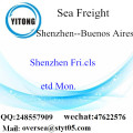 Shenzhen Port LCL consolidatie naar Buenos Aires