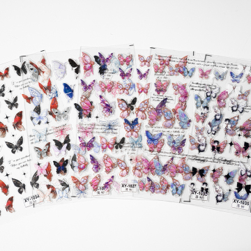 Custom Colorful Butterfly Nail Art Stickers for Festive Decor