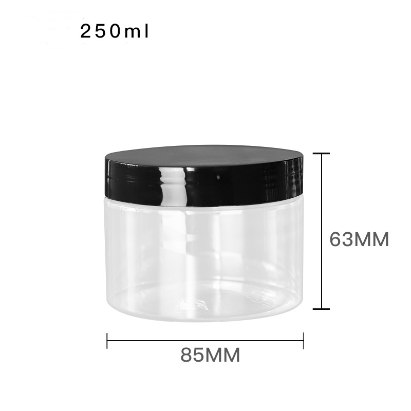 Plastic Jars Black Lids