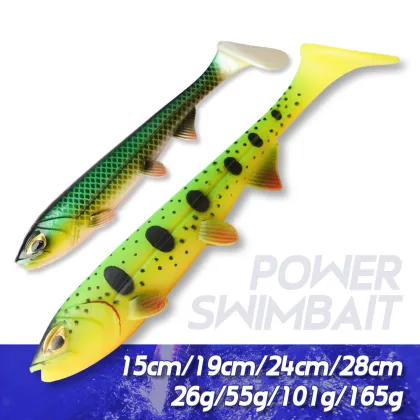 herofuns Soft Plastic Shad Pike Lures for Freshwater Fishing
