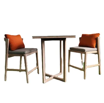 Outdoor Patio Bar Table Sets: Bistro Wood Tables and Chairs