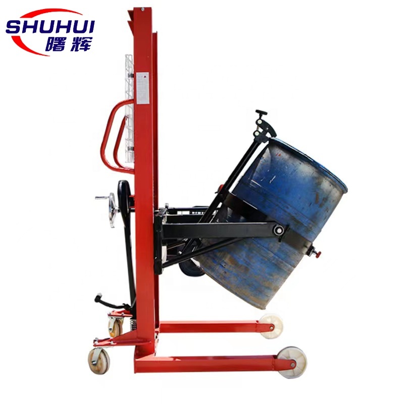 400kg Manual Oil Drum Stacker with Scale and 1600mm Lifting Height