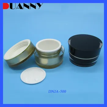Cone Round Black Acrylic Cosmetic Jar, High Quality Cosmetic Acrylic Jar, Acrylic Cosmetic Jar