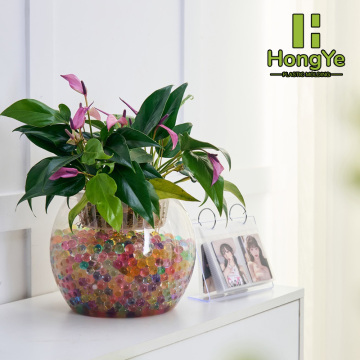 ظرف گرد شفاف برای گل ها و آبزیان