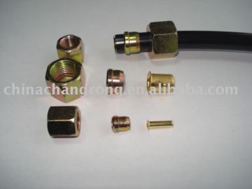 seven pieces of nut ring insert/tube fitting assembly/seven pieces adaptor