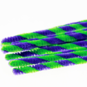 Twist Chenille stems stick kids Diy artisanat de décoration, grenn et noir