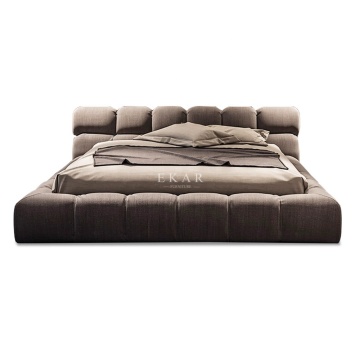King Size Modern Italian Design Upholstered Headboard Bed Frame