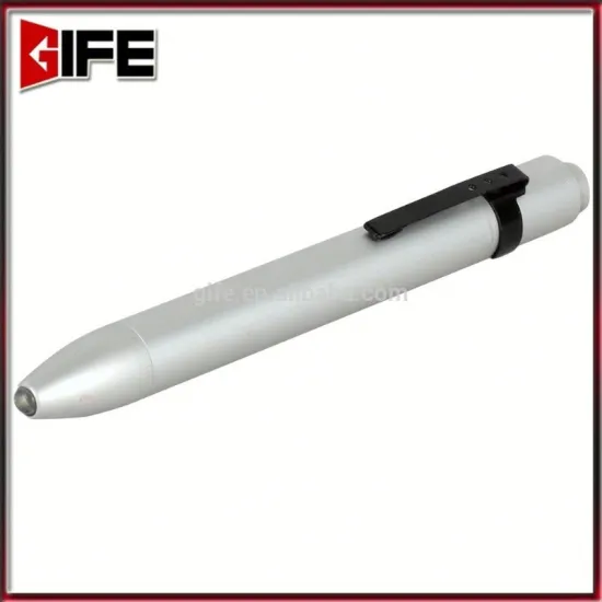 Manufacturer Wholesale led Yellow light Eyes Checking Aluminum Pocket Clip pen light medical