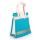 Sky blue design jute tote bag