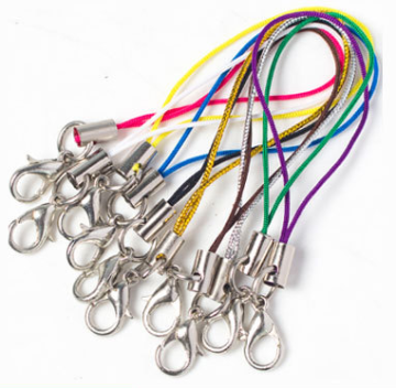 Wholesale Custom Hot Selling Colorful Wear-Resistant Strap Short Rope Lobster Clasp Lanyard