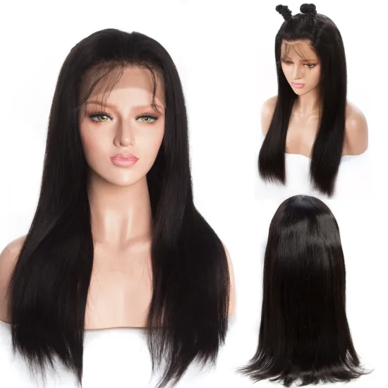 Grade 10A 100% Brazilian Hair Wig Natural Color Silk Straight Wigs for Black Women Human Hair Lace Front Wig