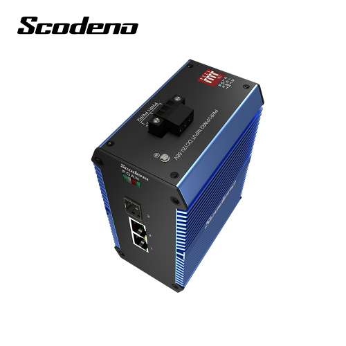 IP50 1 Fiber 10/100/1000M Gigabit 2 Port RJ45 ports For surveillance IP Camera Industrial PoE Switch