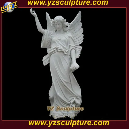 garden marble angel with wing statue