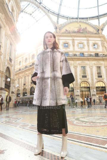 Women Reversible Cross.Mink Fur Coat