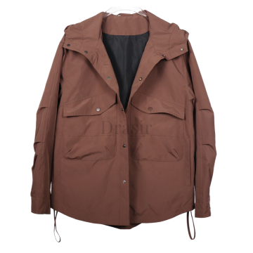 High Quality Men's Polyester Oversize Windbreaker Hooded Jacket - Trendy Brand for Winter