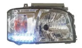 High quality 2005-2010 toyota hiace white LED crystal head lamp car auto parts suplier