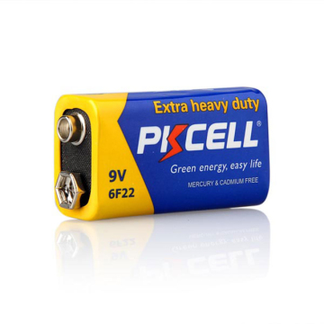Brands Shenzhen Pkcell Zinc Carbon 9V 6F22 Batteries pour télécommande