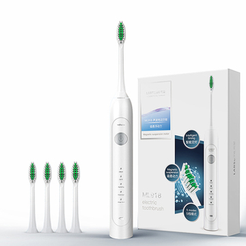 Rechargeable Electric Toothbrush & Teeth Whitening Home Kit with Ultrasonic Technology