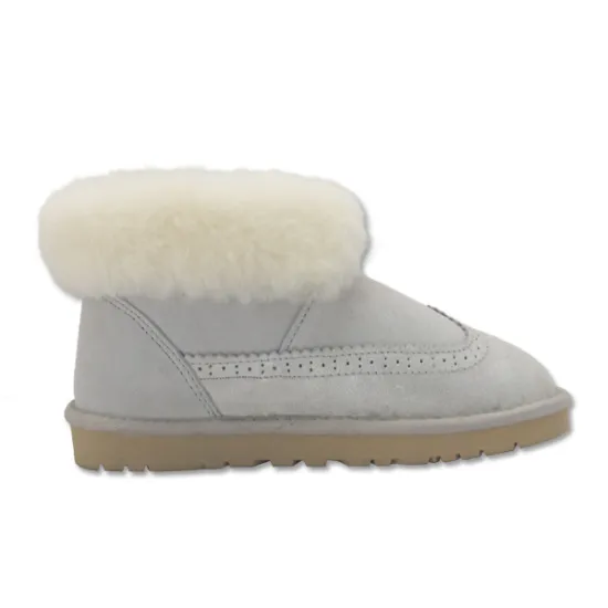 Women indoor winter sheepskin soft warm fur slippers