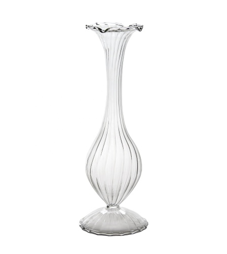 unique low seat high borosilicate glass vase