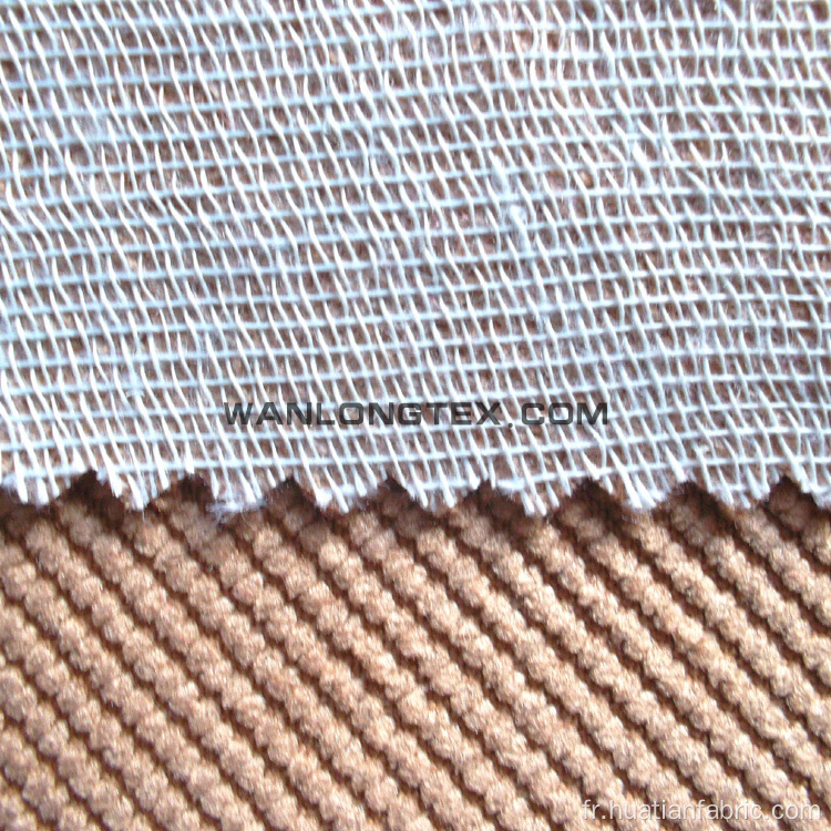 Tissu de velours côtelé ponctué en polyester en nylon avec support T / C
