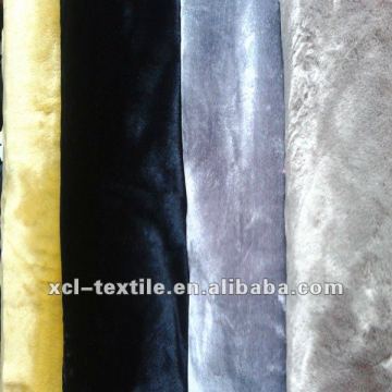 XCl 100% Ployester soft faux artificial fur bonded with bronzing suede fabric