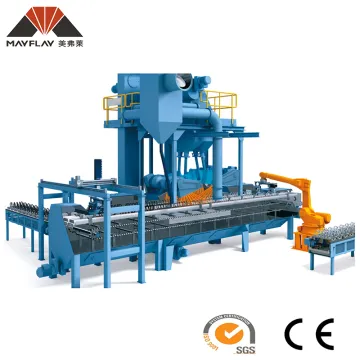 Mayflay roller conveyor wheel type shot blasting cleaning machine