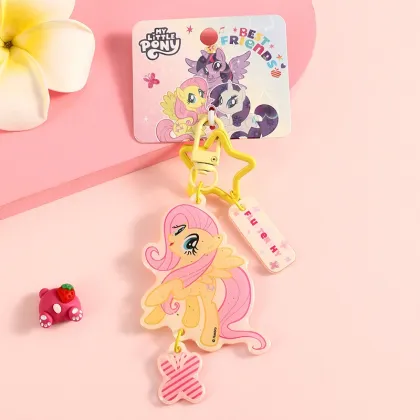 Authentic Authorized My Little Pony PVC Keychain - Cute Creative Car Pendant Gift for Kids