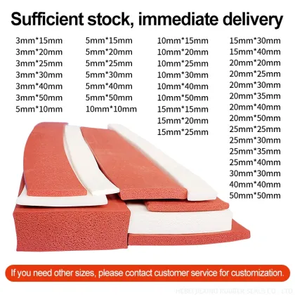 sound insulation sealing strips silicone foam square strips