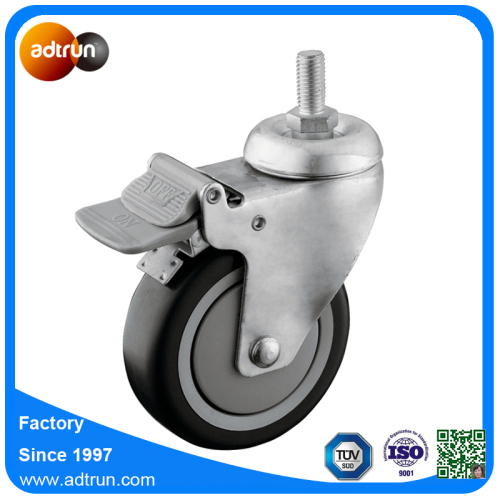 100 mm PU Wheel Thread Stem Caster