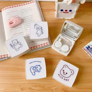 Contact Lens Case Eye Contact Lens Box Women Travel Contact Lenses Case Leakproof Container Lenses Box for Display Box