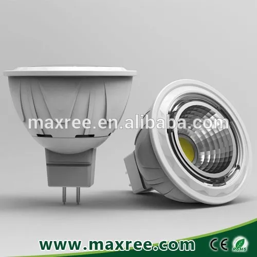 7W 12V non-dimmable aluminium plastic MR16 GU10 COB led spotlight sharp MR16 cob led spotlight