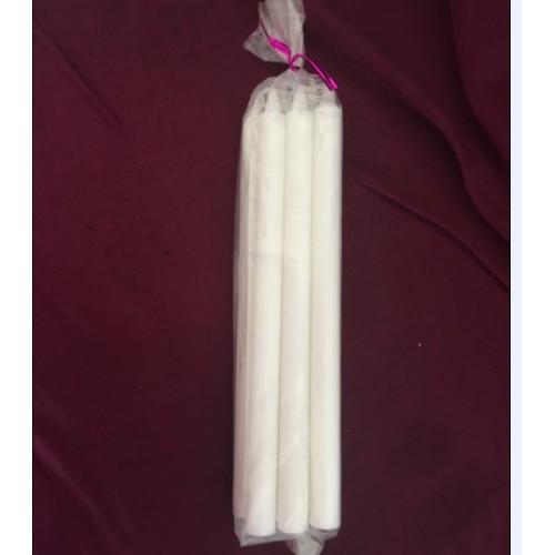 22G white candle 6x100 polybag packing