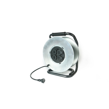 16A 250V IP44 Waterproof Square Metal Cable Reel 50m - Denmark