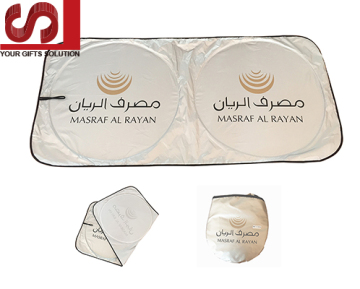 نافذة السيارة القابلة للتخصيص Sunshade: هدية ترويجية مع غطاء أمامي في مادة البوليستر