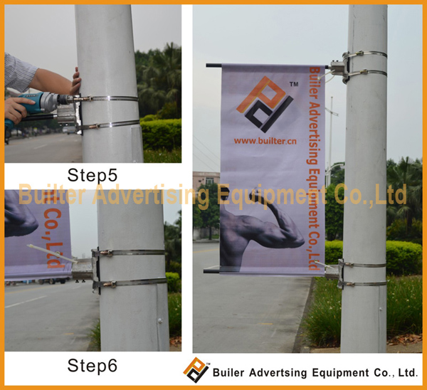 Metal Street Light Pole, Advertising Display Mechanism (BS-BS-006)