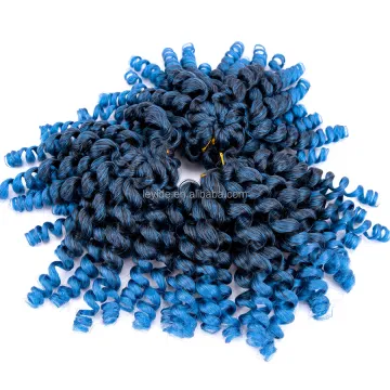AliLeader Heat Resistant Synthetic Hair Jamaican Bounce Jumpy Wand Curl Crochet Braid Hair Extension