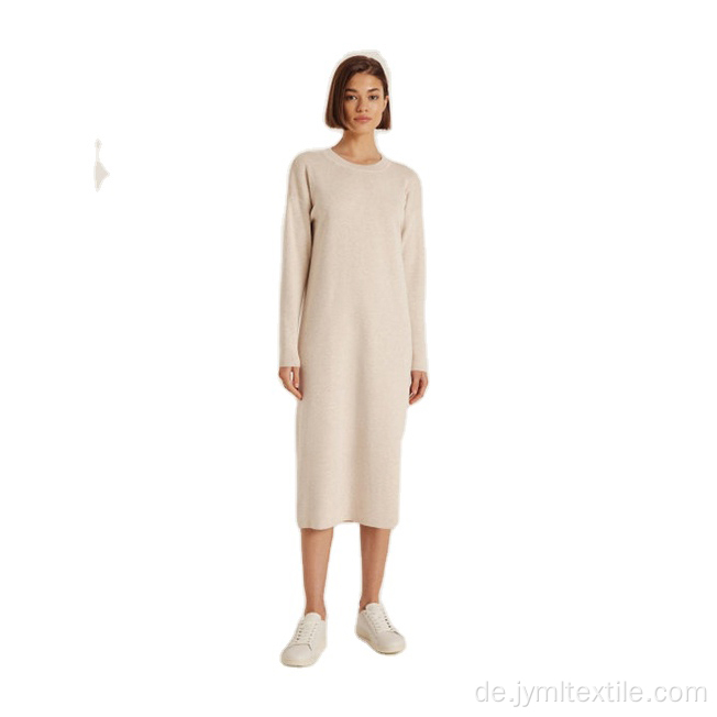 Atmungsaktiv bequeme lange V-Ausschnitt-Pullover Maxi Kleid