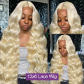 13x4 13x6 Transparent 613 Lace Frontal Wig Honey Blonde Brazilian Brazilian Remy Lody Wave Lace Front Wave