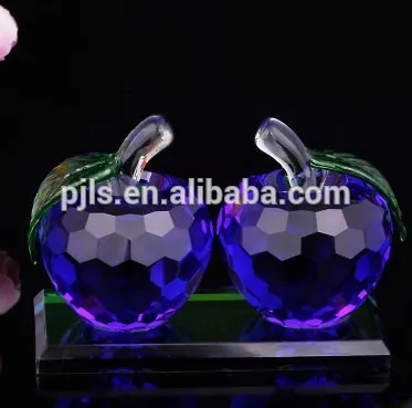 twin crystal apple for workmanship glass apples