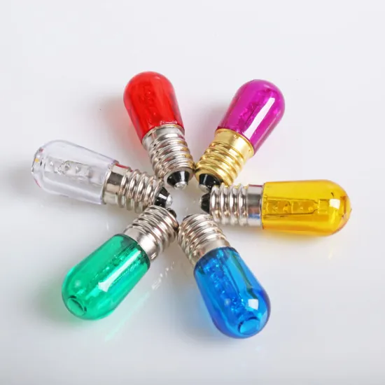Plastic Mini LED Bulb E14 Warm Red Green Blue Yellow 14V/24V