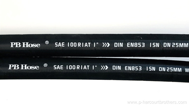 High pressure Nbr DN6 DN10 DN19 DN25 hydraulic hose SAE100R1