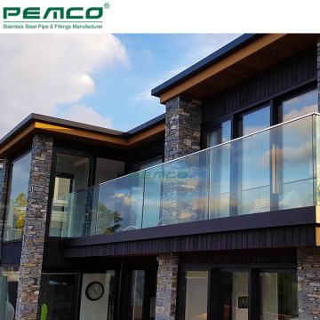 Modern Aluminum Base Frameless Balcony Glass Balustrade System with Easy Installation