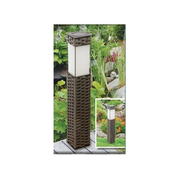 Nova Solar Rattan Bollard Square... 9cnx9cmx65.20cm