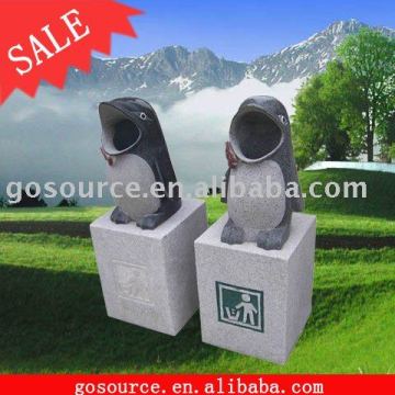 garden stone dustbin