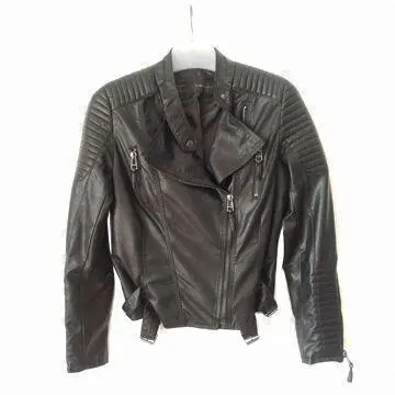 Women's leather jacket, made of 100% PU, multicolor, Zara style